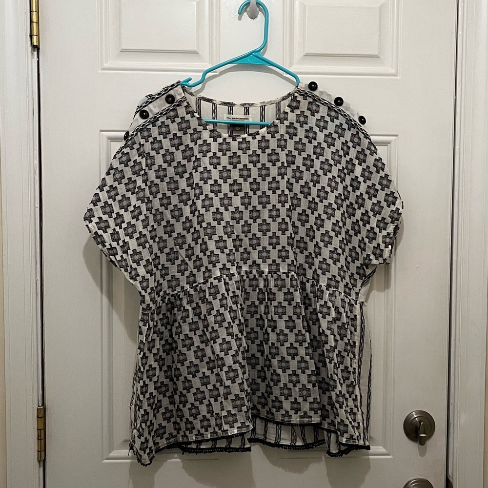 Black & White Anthropologie Top
